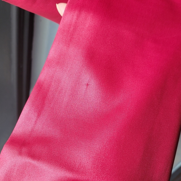 RARE BODYWAVES Women's Red Pants Faux Leather Size 5 Rise 9.5" - Picture 9 of 9